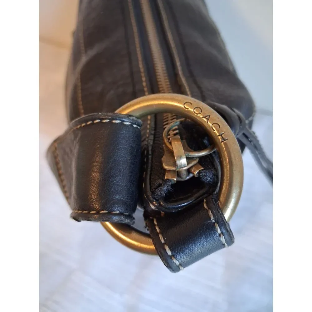 Vintage Coach Chelsea Laced Convertible Handbag Black 10399